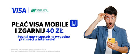 Visa Mobile - "Poznaj nowy sposób płatności w internecie i zgarnij 40 zł"